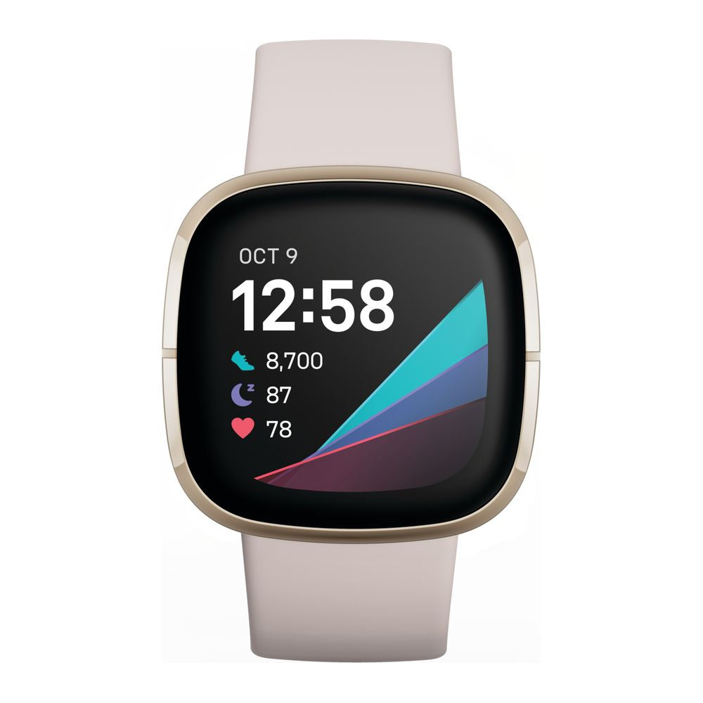 Fitbit Sense Health and Fitness Watch - Lunar White - Refurbished Good