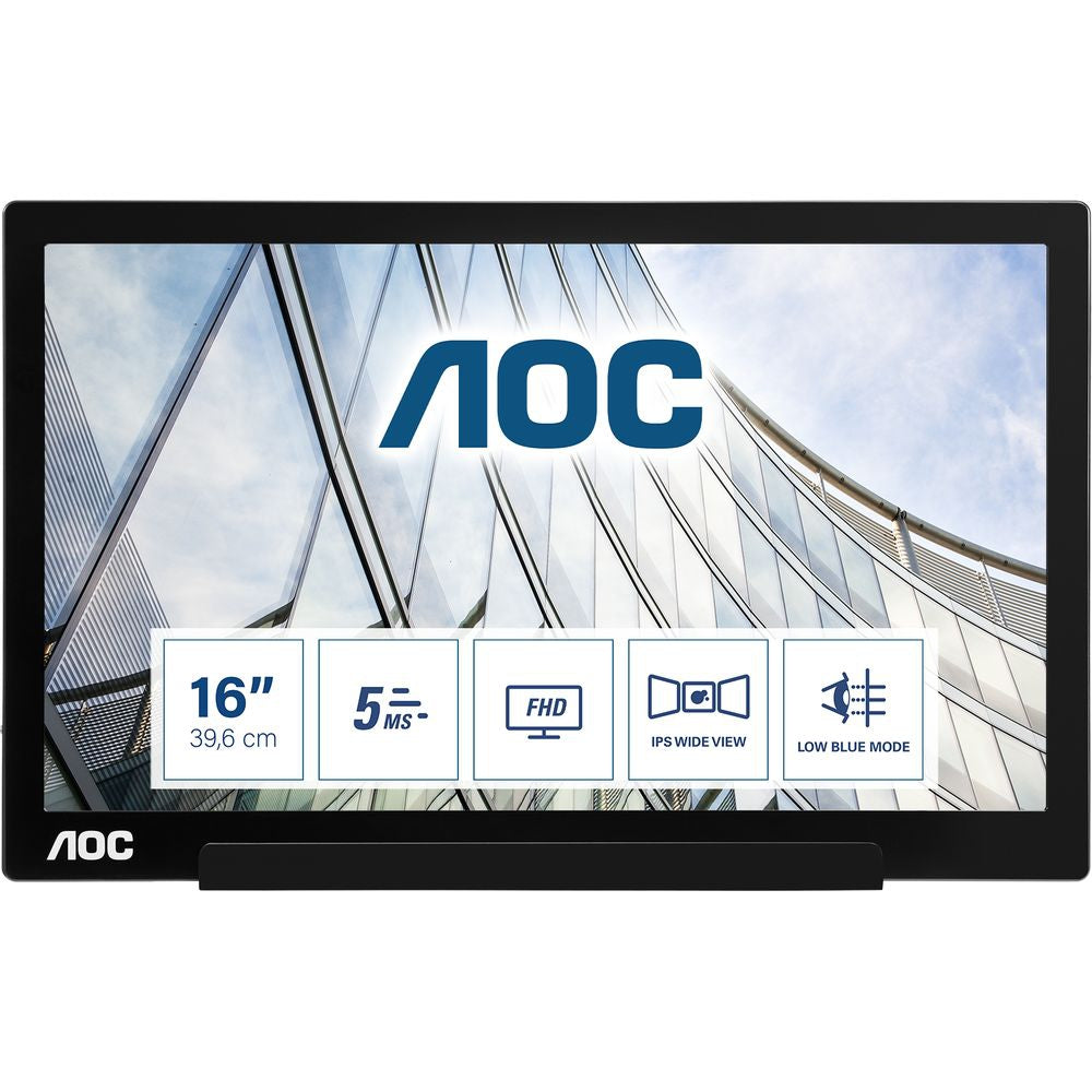 AOC I1601FWUX Full HD 16" LED Portable Monitor - Black