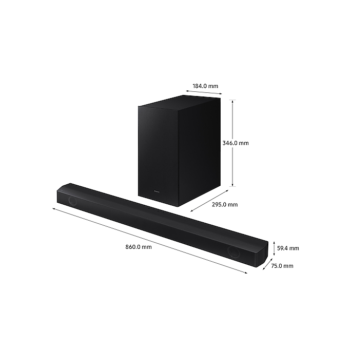 Samsung B550 Soundbar with Subwoofer - Black
