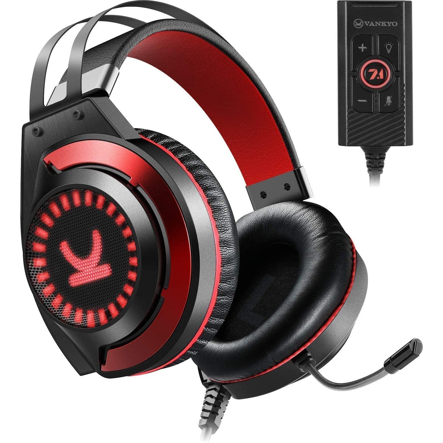 Vankyo CM7000 Commander Gaming Headset - Black / Red