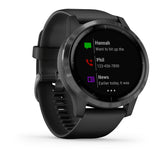 Garmin VivoActive 4S Smartwatch 40mm with Silicone Band, Silver/Shadow Grey - Refurbished Pristine
