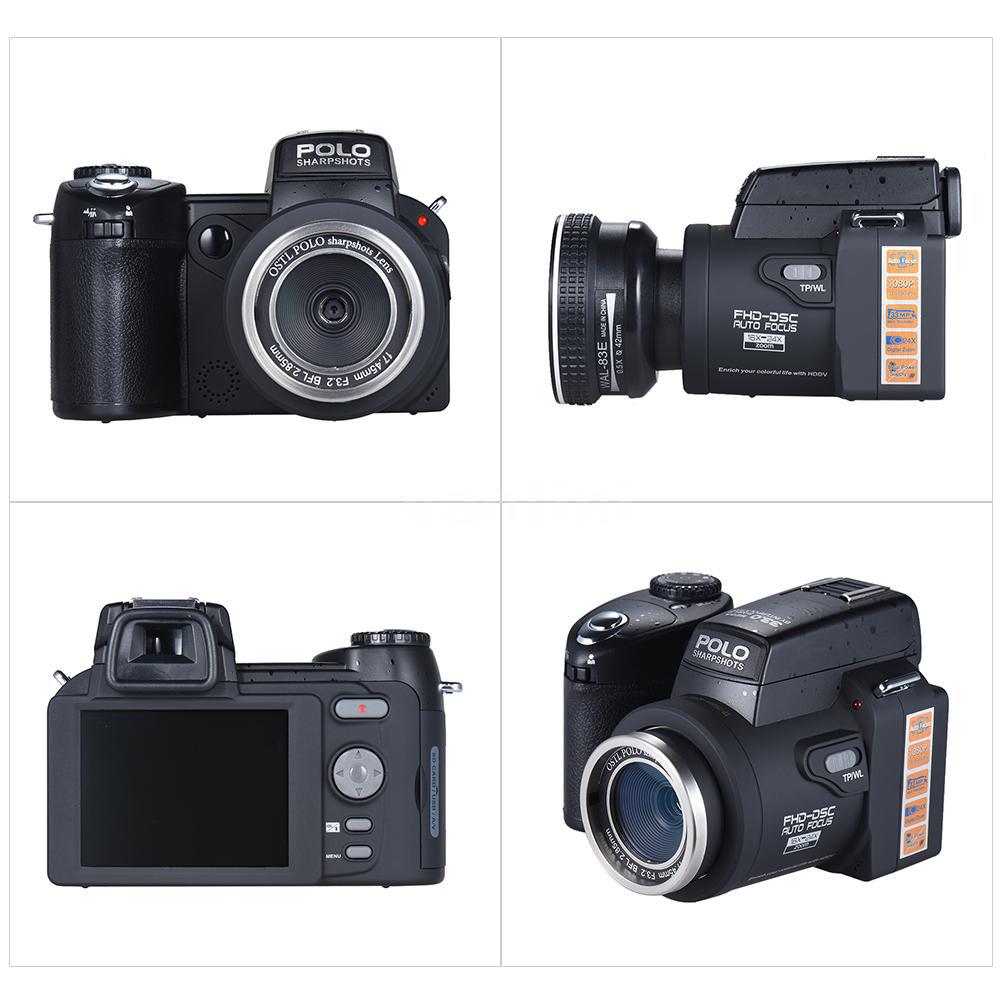 Polo Sharpshots Digital Camera FHD 1080p Auto Focus 33mp Built-in Flashlight