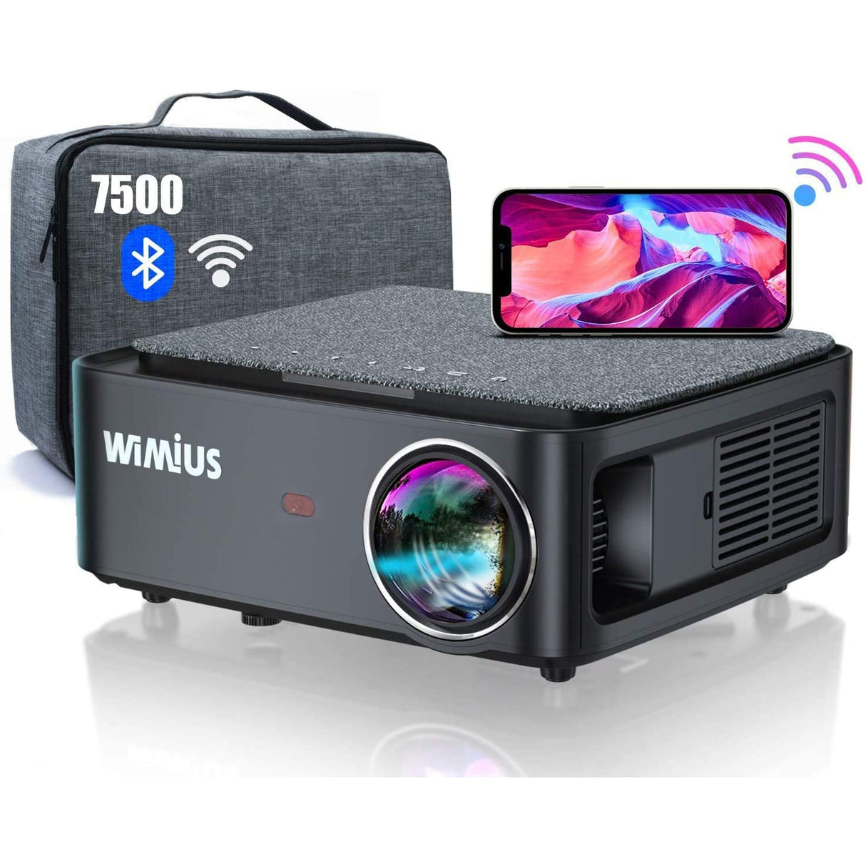 Wimius K1 7500 L Video Projector Native 1920x1080 Full HD, Black
