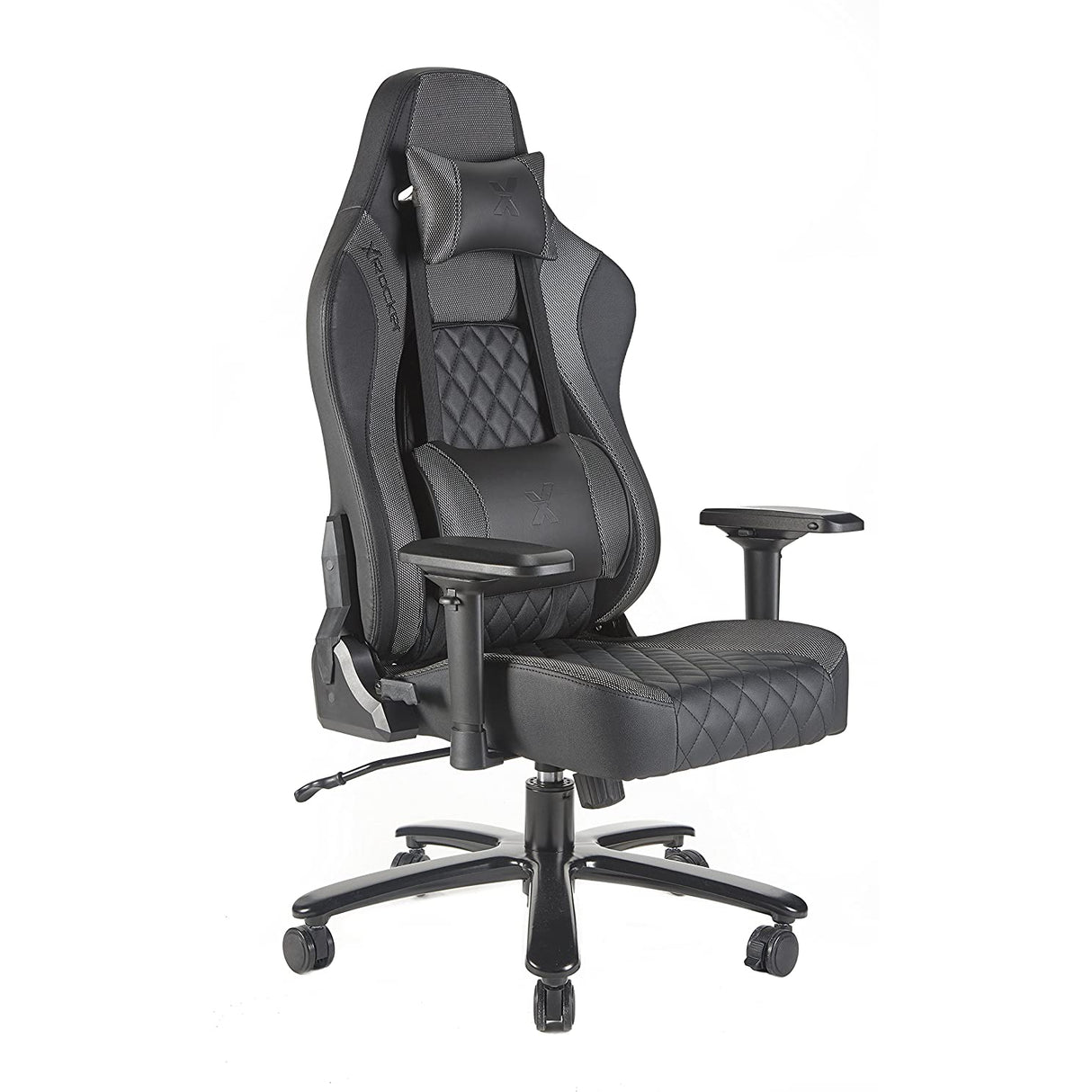 X Rocker Delta XL Pro Series IV Office Gaming Chair Heavy Duty Adjustable with Lockable Wheels (Silver Lined)