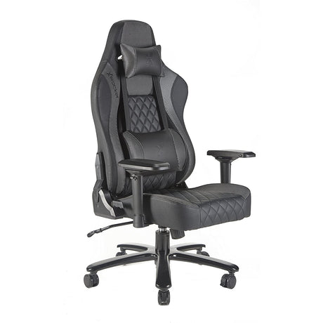 X Rocker Delta XL Pro Series IV Office Gaming Chair Heavy Duty Adjustable with Lockable Wheels (Silver Lined)