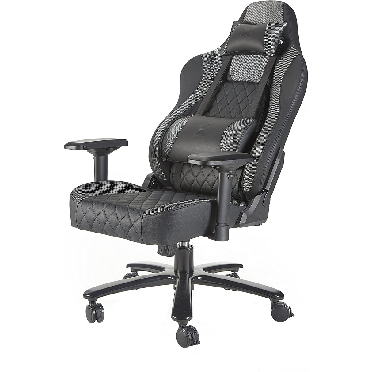X Rocker Delta XL Pro Series IV Office Gaming Chair Heavy Duty Adjustable with Lockable Wheels (Silver Lined)