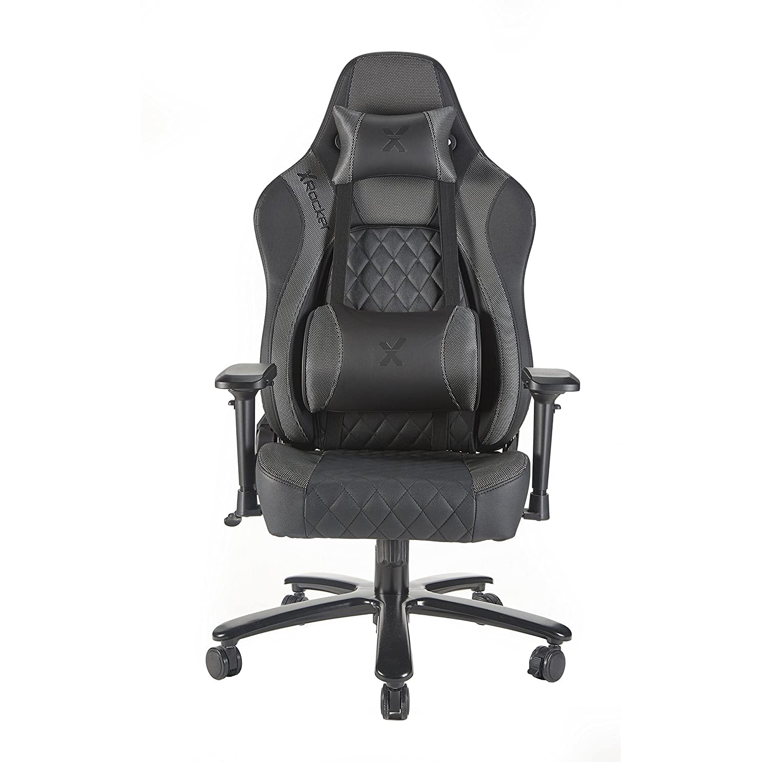 X Rocker Delta XL Pro Series IV Office Gaming Chair Heavy Duty Adjustable with Lockable Wheels (Silver Lined)