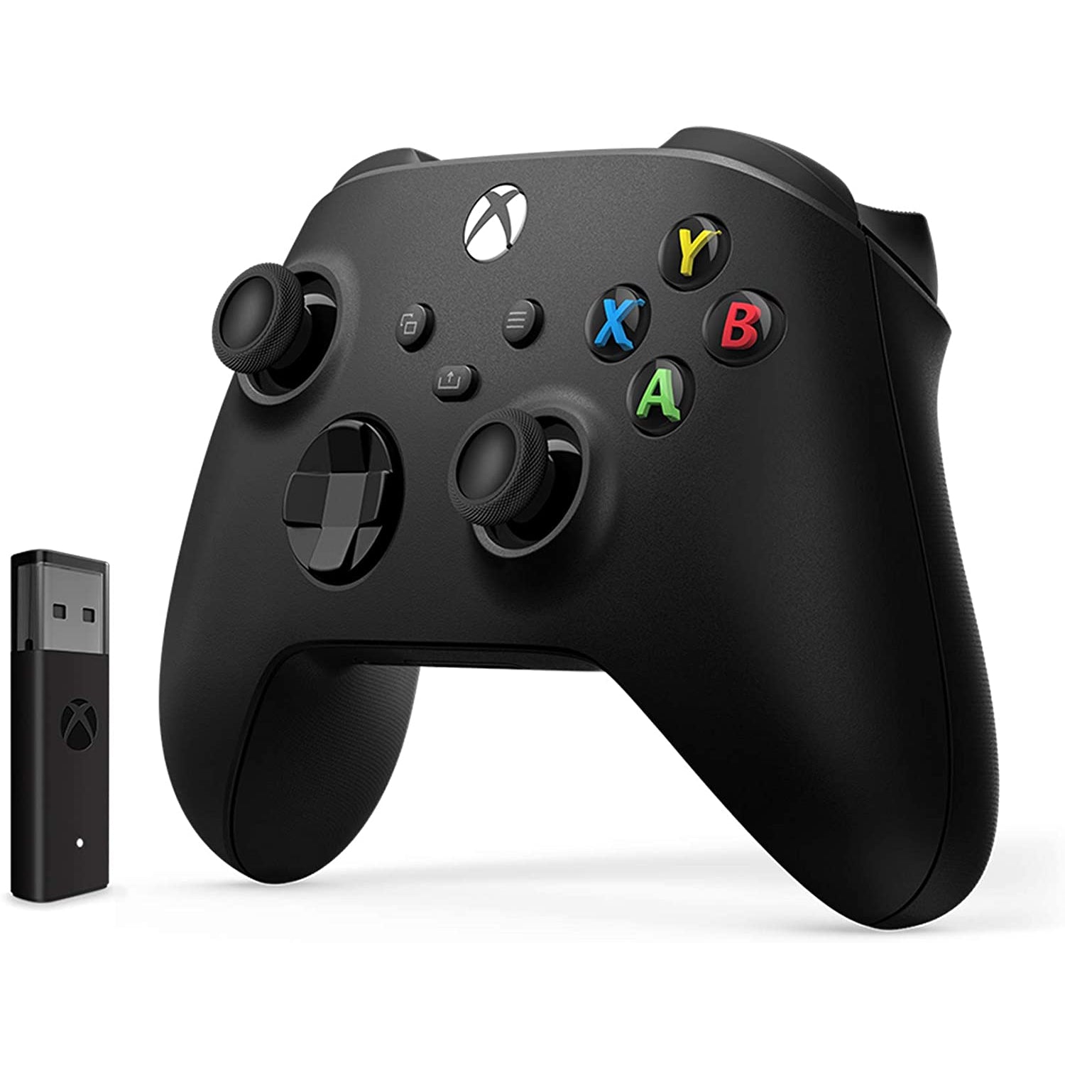 Xbox Wireless Controller + Wireless Adapter for Windows Carbon Black