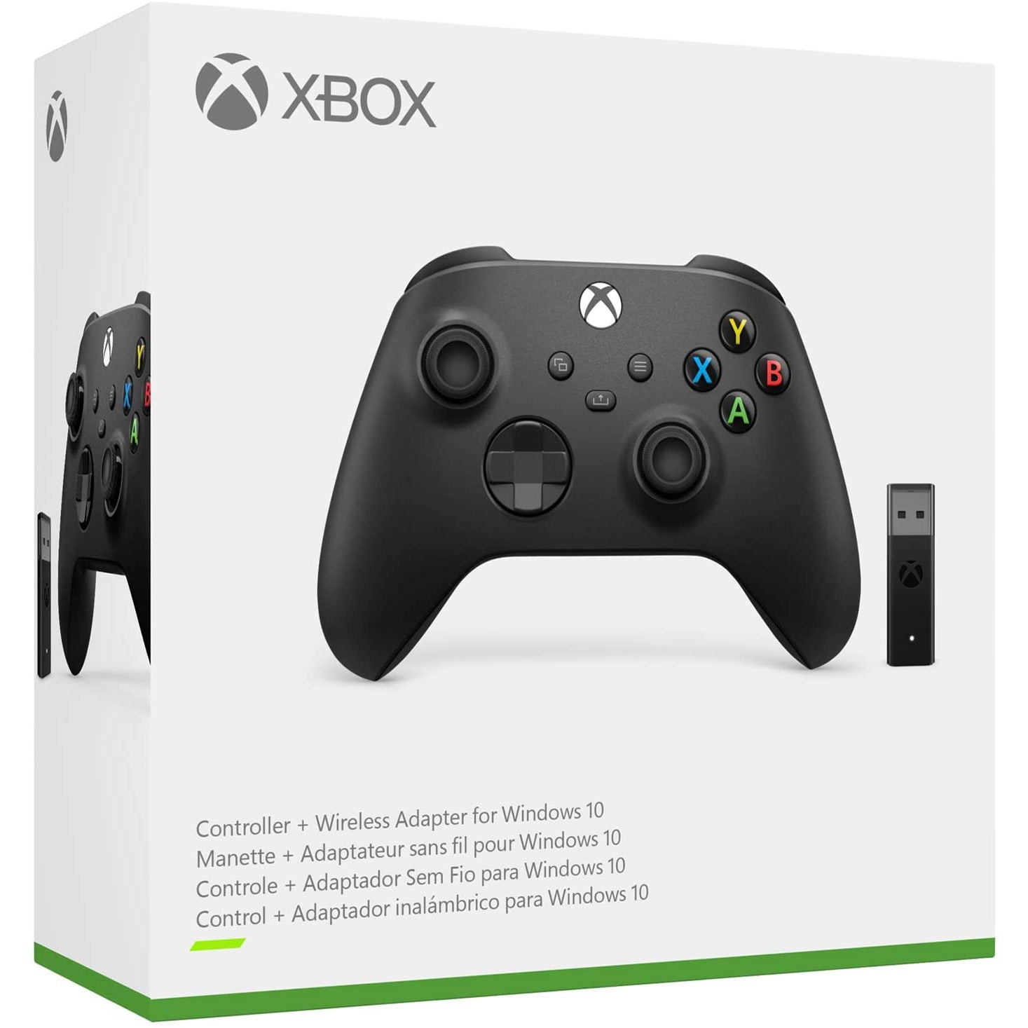 Xbox Wireless Controller + Wireless Adapter for Windows Carbon Black